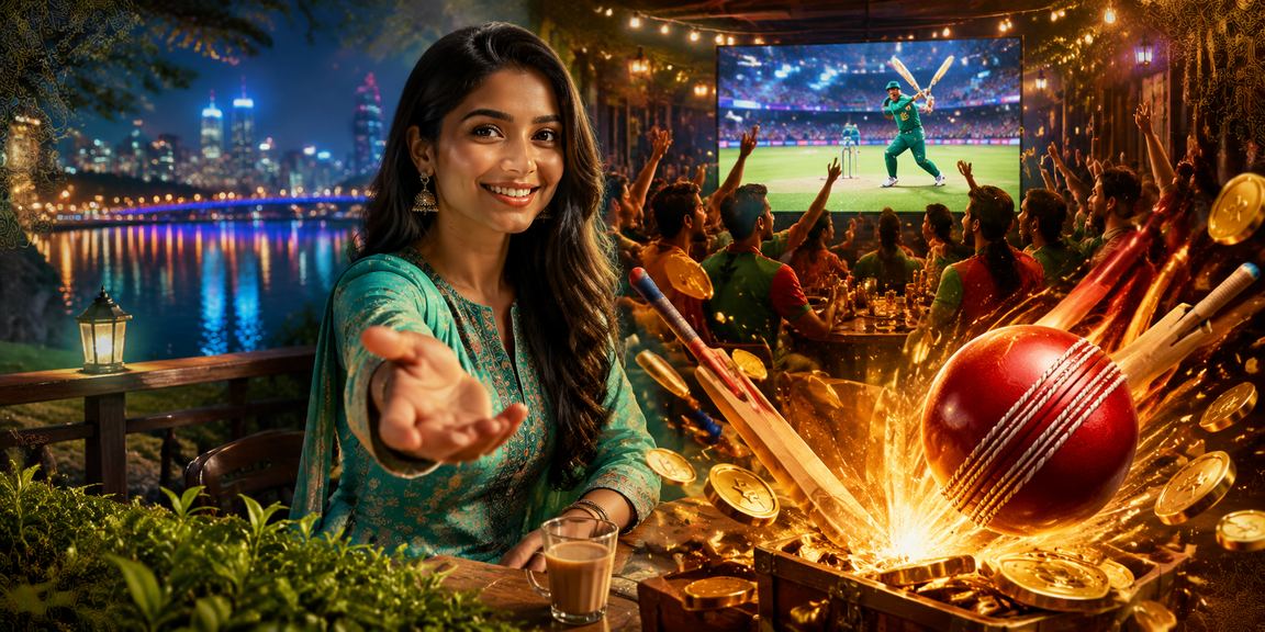 ঢাকায় চা বাগানের পরিবেশে ক্রিকেট বেটিং উপভোগ করছেন একজন বেটার